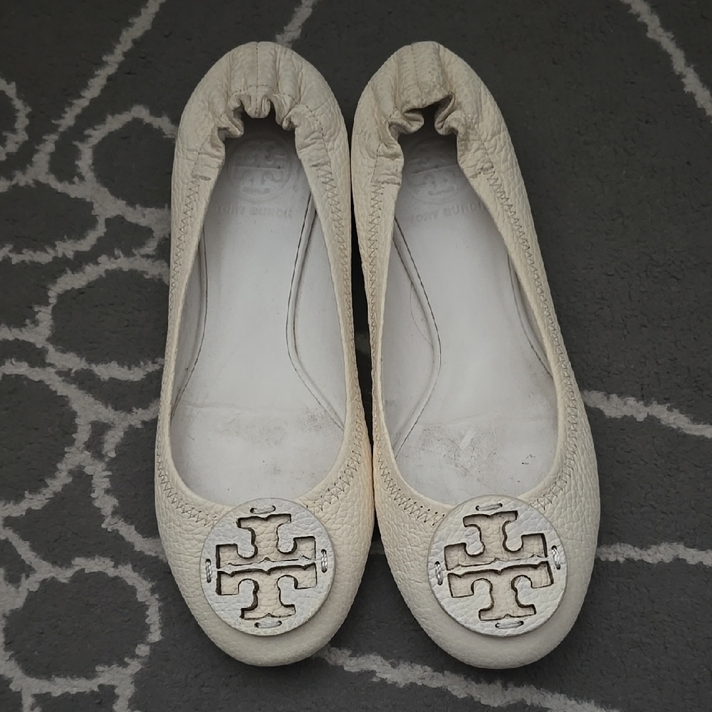 Tory Burch Cream Ballet Flats